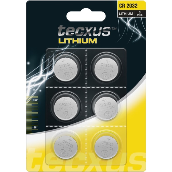 CR2032 batteri, 6 st. i blister