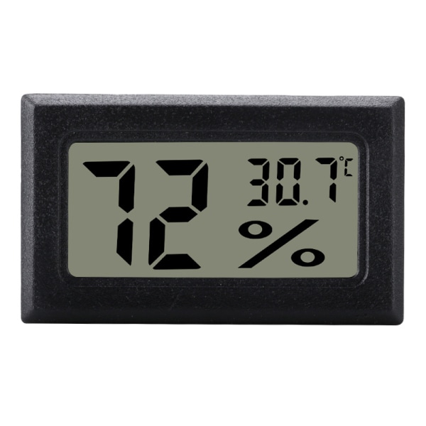 INF Mini LCD Hygrometer / Termometer Grå