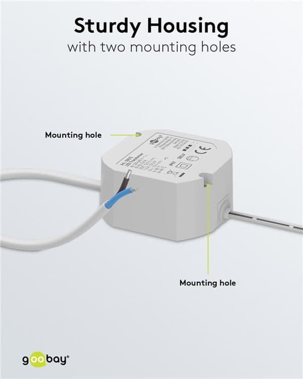 LED-transformator 12 V (DC) (DC), 12 W, IP67