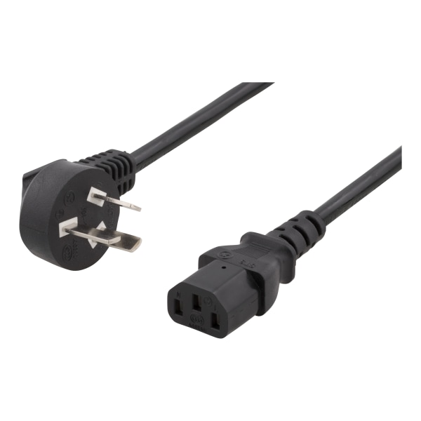 Earthed power cable, PSB-10A - IEC 60320 C13, 2m, black