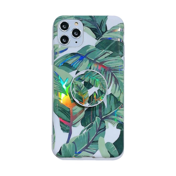 iPhone 11 Pro Max cover med holder TPU Grønne blade
