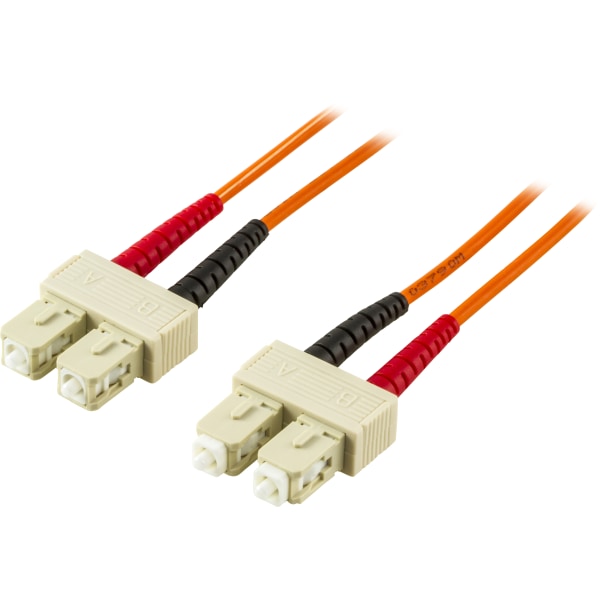 OM1 Fiber cable, SC - SC, duplex, UPC, 62,5/125, 3m, orange