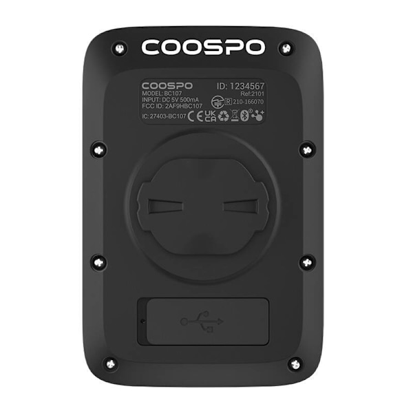 Pyörätietokone Coospo BC107, joka on yhteensopiva z:n kanssa: Strava, Trainingpeaks jne.