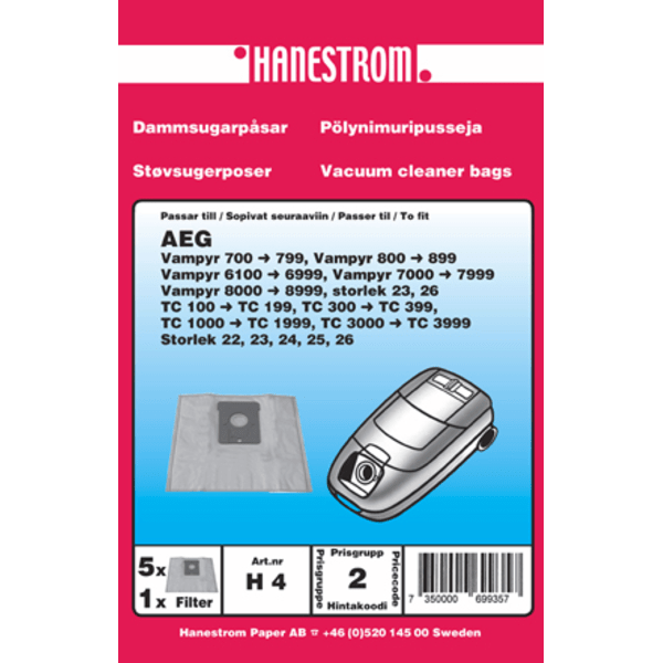 Dammsugarpåsar AEG 700