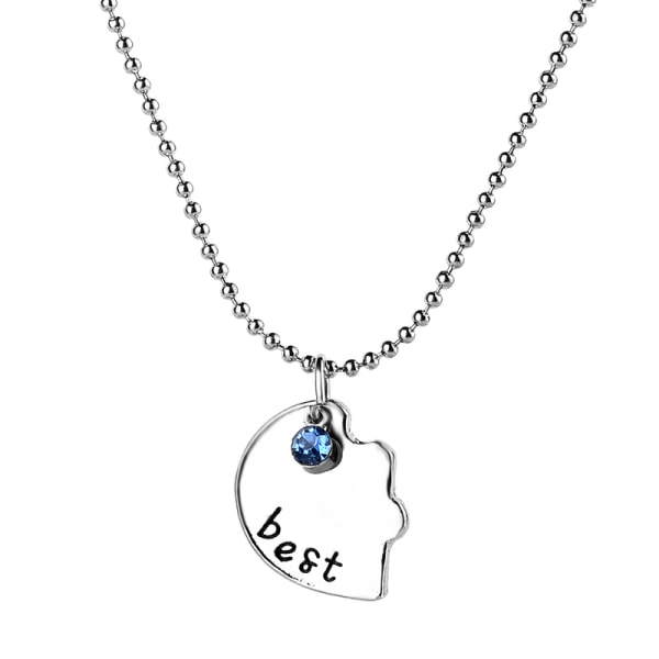 Hjärtpusselhalsband "Best Friends Forever" 3 st Zinklegering silver