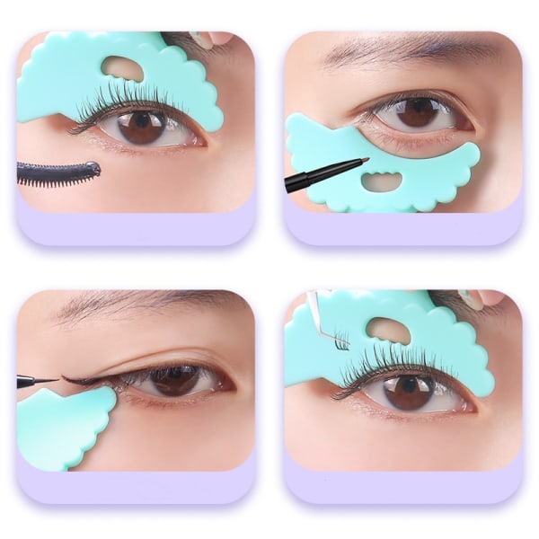 Monikäyttöinen silikoninen eyeliner-apuaine Pinkki + violetti