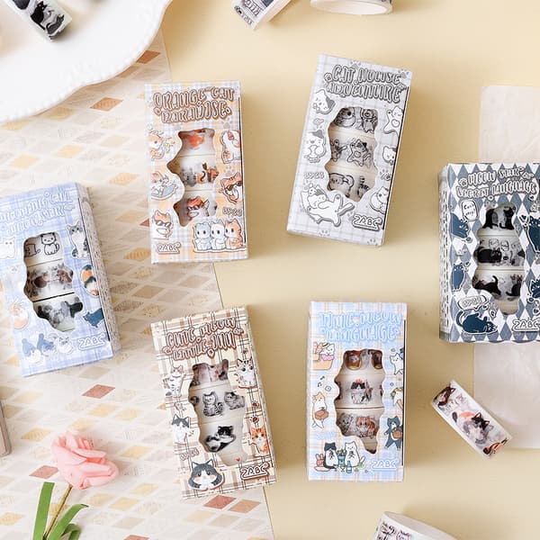 Sødt killinge-papirvarer washi tape sæt til journaling