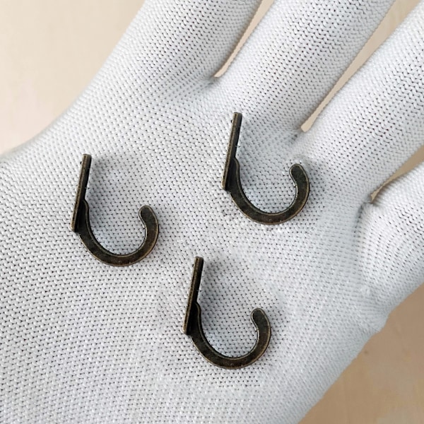 Väggkrokar med skruvar 10-pack Svart