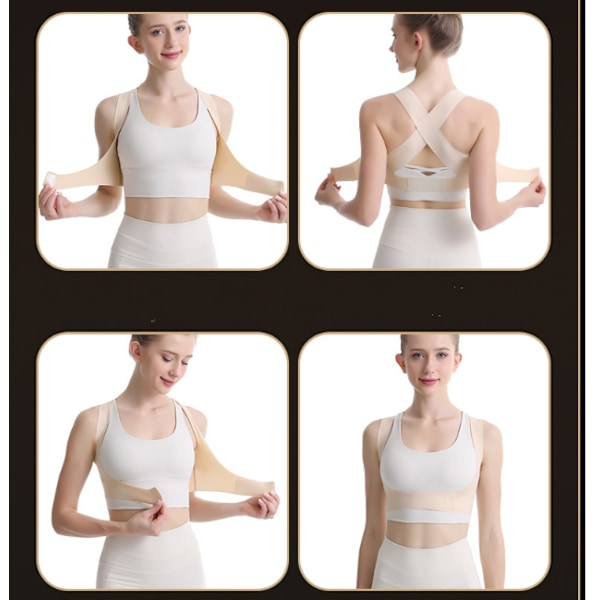 Posture Corrector for rygstøtte - let og åndbar Beige L