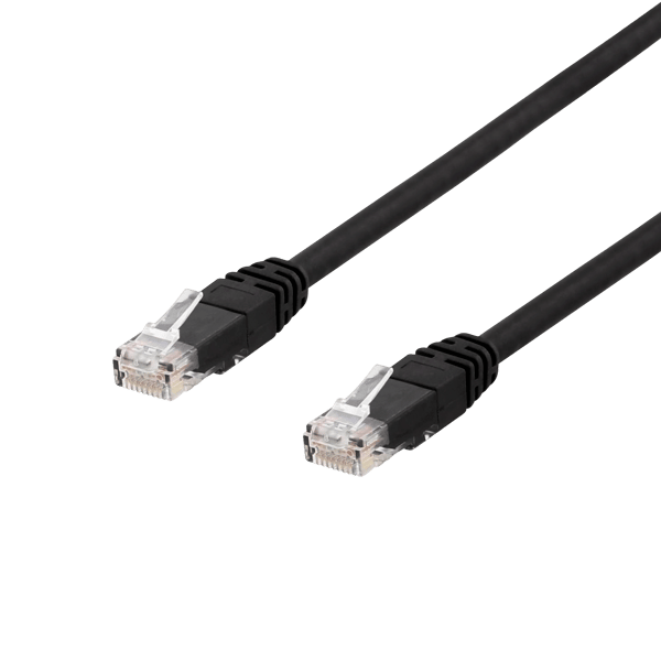 U/UTP Cat6a patch cable, 0.5m, 500MHz, LSZH, black