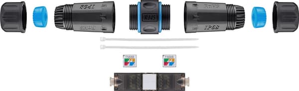 Utomhus (IP68) nätverkskabelanslutning, CAT 6A UTP oskärmad