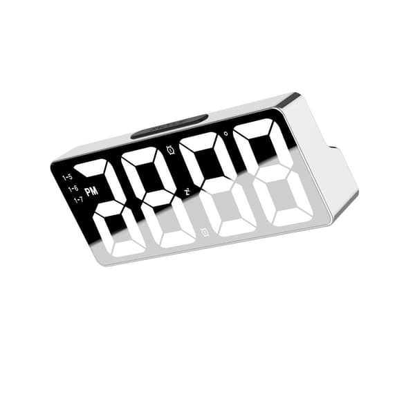 Multifunktionell LED Digital Väckarklocka med Temperatur och Snooze White White