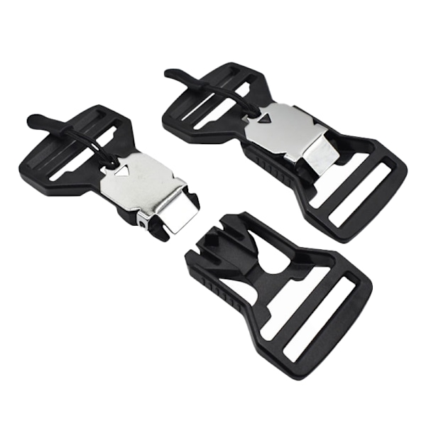 2-pack Magnetisk Spänne Silver - Snabbfäste för Väskor, Bälten och Taktisk Utrustning Model 2