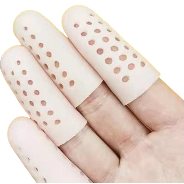 5-pack silikonfingerskydd Beige