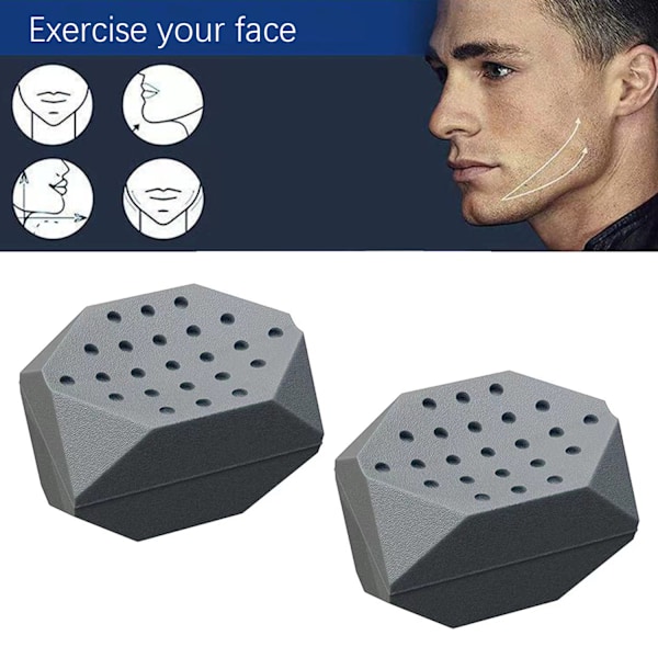 Återanvändbar Käktränare, 2-pack Grå