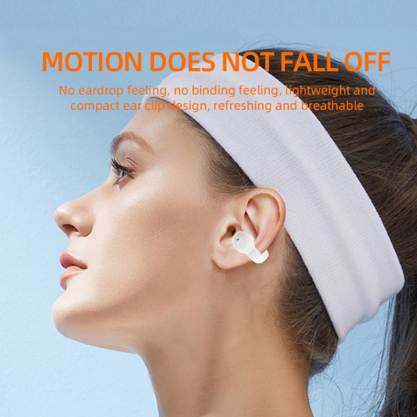 Trådløse Bluetooth 5.3 Bone Conduction høretelefoner Hvid Hvid