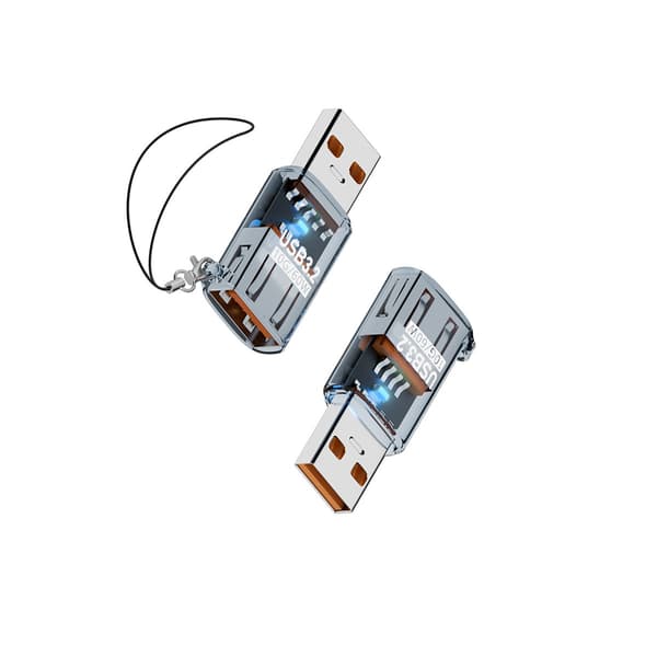 USB 3.2 han til hun-adapter 2-pak, op til 10 Gbps, ABS-forlænger til computer, bil og kompatible USB-interfaces Blue Blue