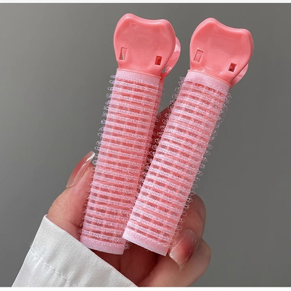 Air Bangs Volumizing Hår Roller Clip Set - Rosa Root Fluffy Hårklämmor för Volym