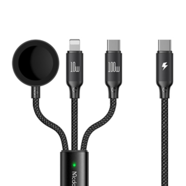 USB-C 3-i-1-kabel Mcdodo CA-4940 USB-C, Lightning, Apple Watch