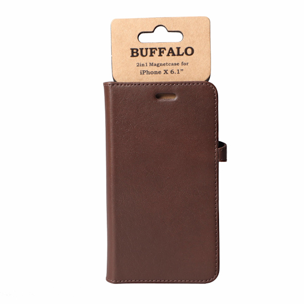 BUFFALO Mobilfodral 3 Kortfack Brun - iPhone XR