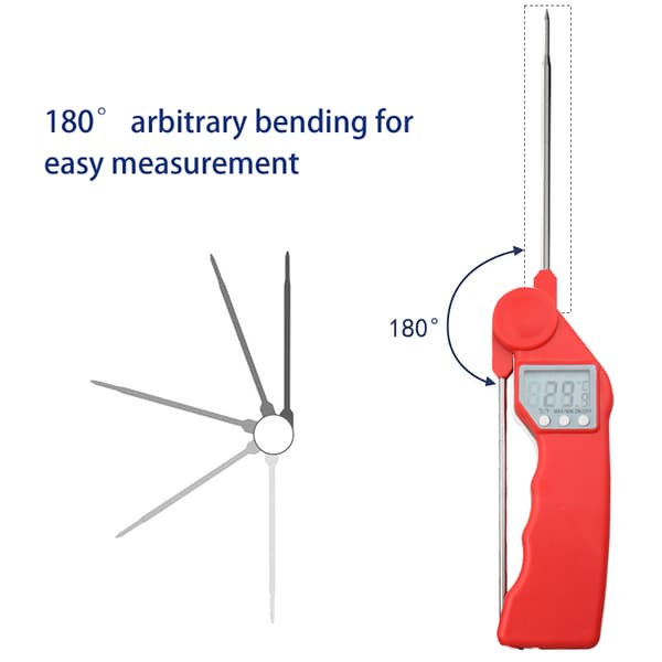 Sammenklappeligt madtermometer Red Red