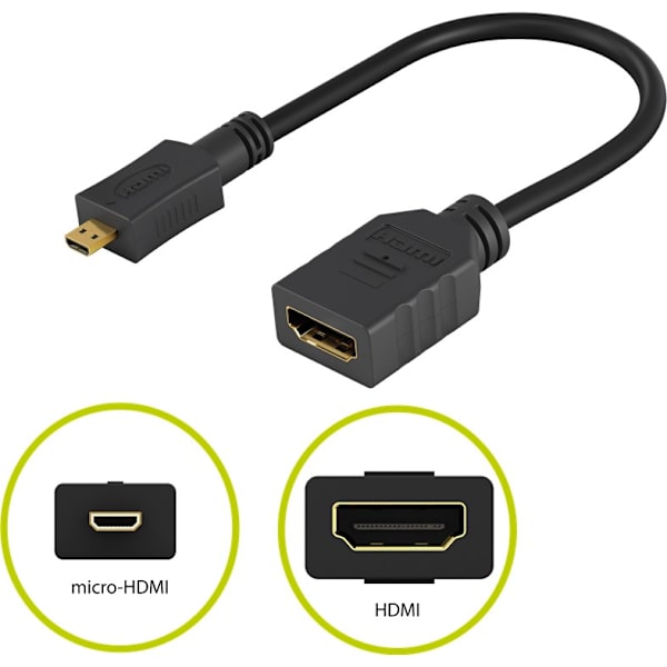Micro HDMI™ / HDMI™-adapter, 4K/60Hz