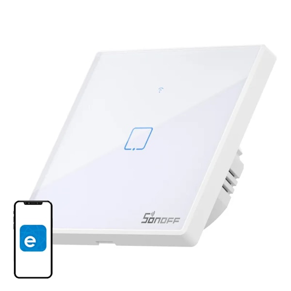 Smart Switch WiFi + RF 433 Sonoff T2 EU TX (1-kanal) opdateret