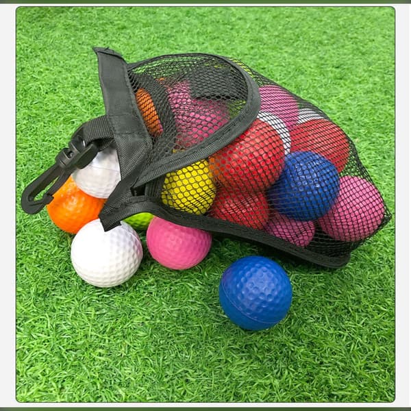 2-Pack Golfboll Förvaring Nätväska - Portabel Nylonpåse med Krok