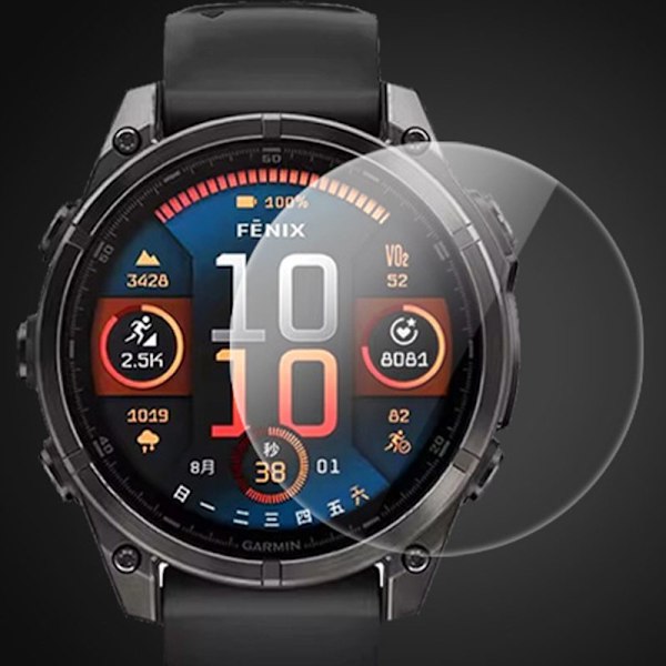 Hærdet glasskærmbeskytter til Garmin Fenix, 2-pak Garmin Fenix 8 51mm