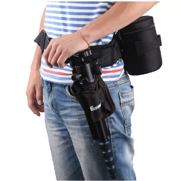 Multifunktionellt Midjebälte för DSLR-Kamera Black Black