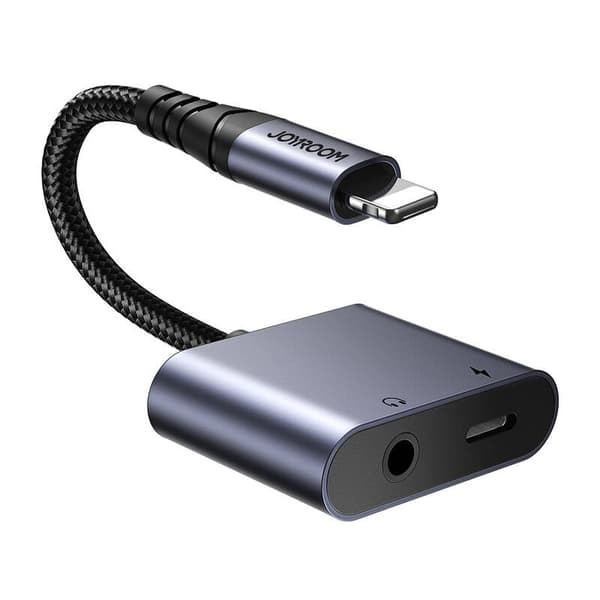 2-i-1 lydadapter Joyroom SY-L01 Lightning til 3,5 mm + Lightning (sort)