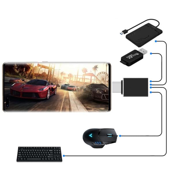 USB C - USB 3.1 -sovitin alumiiniseoksesta Silver Silver