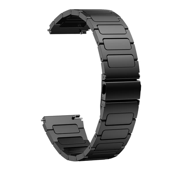 Premium 22mm Musta Titaani Seos Kellon Ranneke - Yleismalli