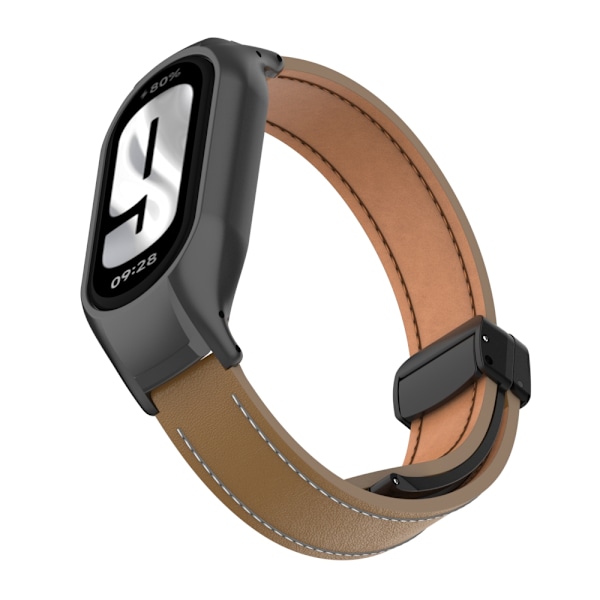 Läderarmband till Xiaomi M3456 - Brun, 25 mm