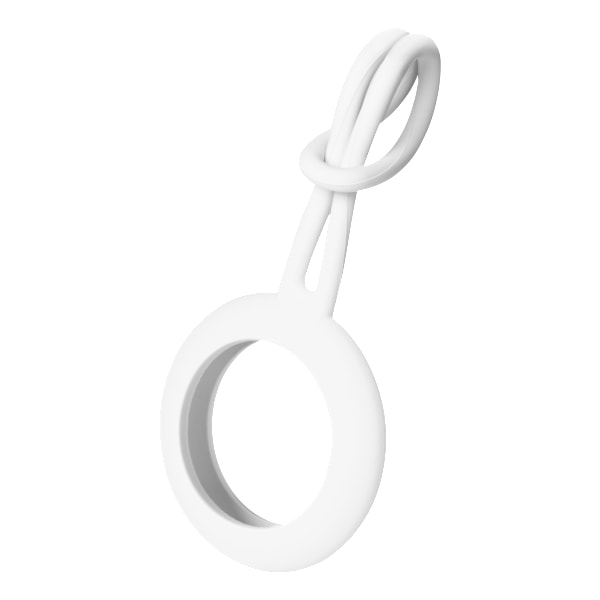 Apple AirTag case, silicone, hanger, white