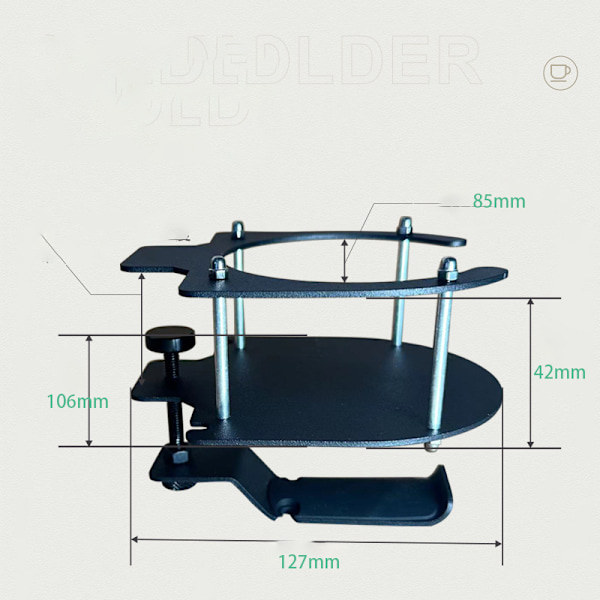 Headset-stativ med kopholder - Sort