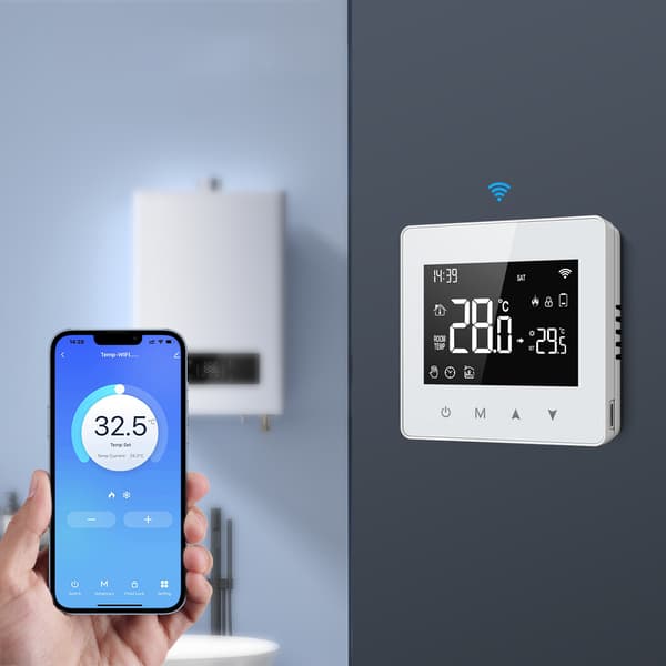 Smart WiFi Termostat WT198 til Vand/Gas Kedelstyring