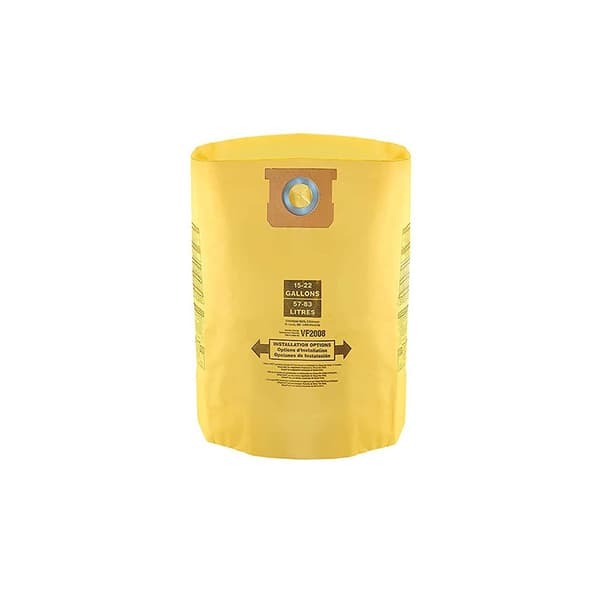 Pölypussit teollisuusimureille, keltaiset (6 kpl) 15-22 gallons