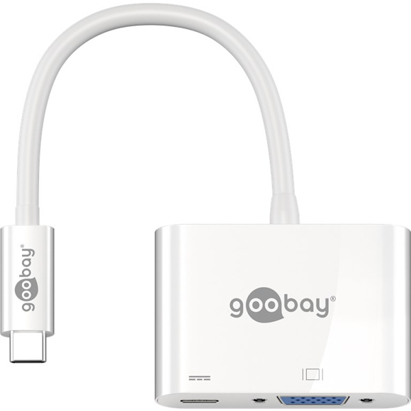 USB-C™-adapter till VGA, PD, vit