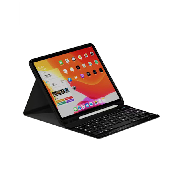 Svart Bluetooth-tangentbordsfodral för Lenovo M10 Plus 10.6"