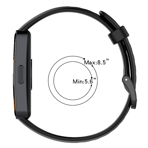 INF Klockarmband till Huawei Band 8 av Andningsbart TPU Svart