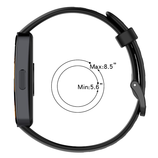 INF Urrem til Huawei Band 8 lavet af åndbar TPU Sort