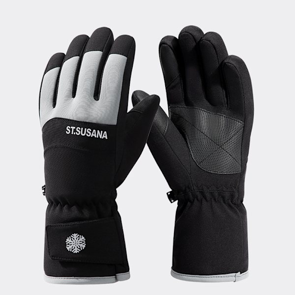 Unisex vinterhandskar - pekskärm, vindtät och varm Svart
