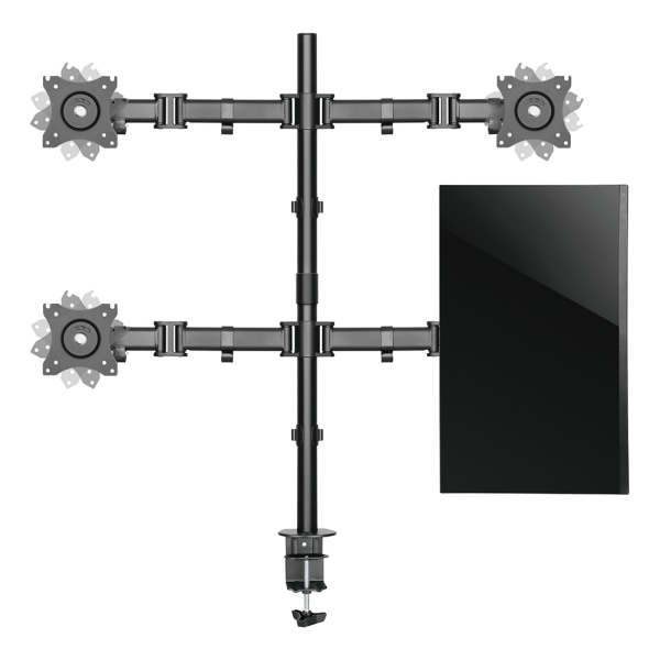 OFFICE Quad Desk Mount, tilt, swivel, rotate, 13"-27"