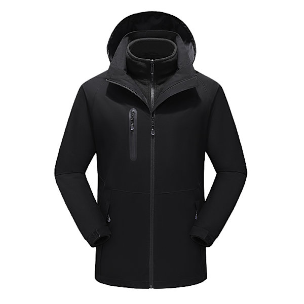 Svart uppvärmd jacka (batteri ingår ej) 3XL