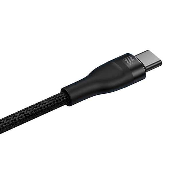 2-i-1 USB-kabel Baseus Flash Series USB-C til USB-C 100W, 1,5 m (sort)