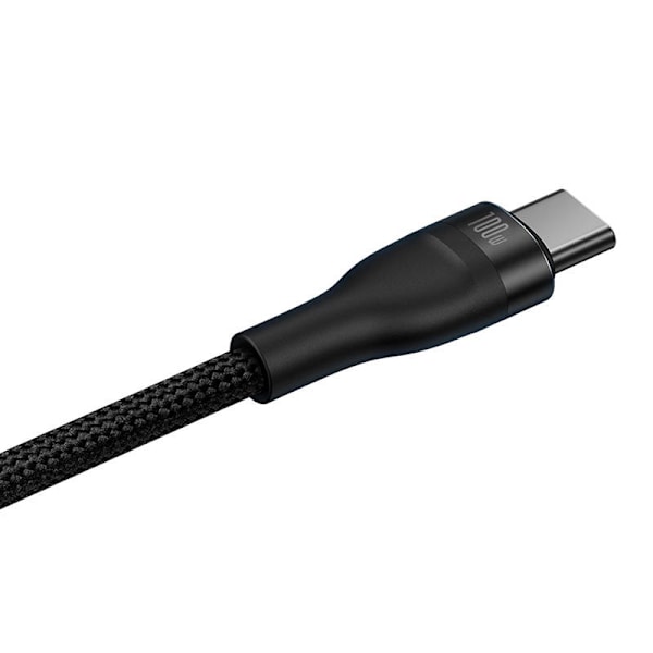 2-i-1 USB-kabel Baseus Flash Series USB-C till USB-C 100W, 1,5 m (svart