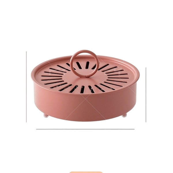 Snygg Myggspiralhållare i Kolstål med Lock Rosa
