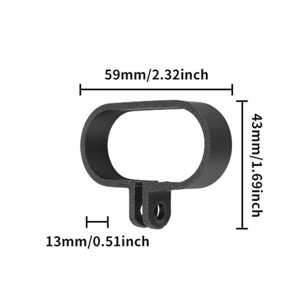 Forlængerbeslag til Insta360 GO 3/3S Black Black