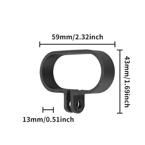 Jatkokannatin Insta360 GO 3/3S:lle Musta